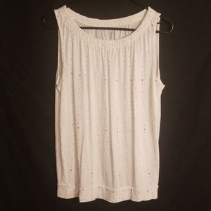 ❤LOFT multicolored polkadot sleeveless top❤